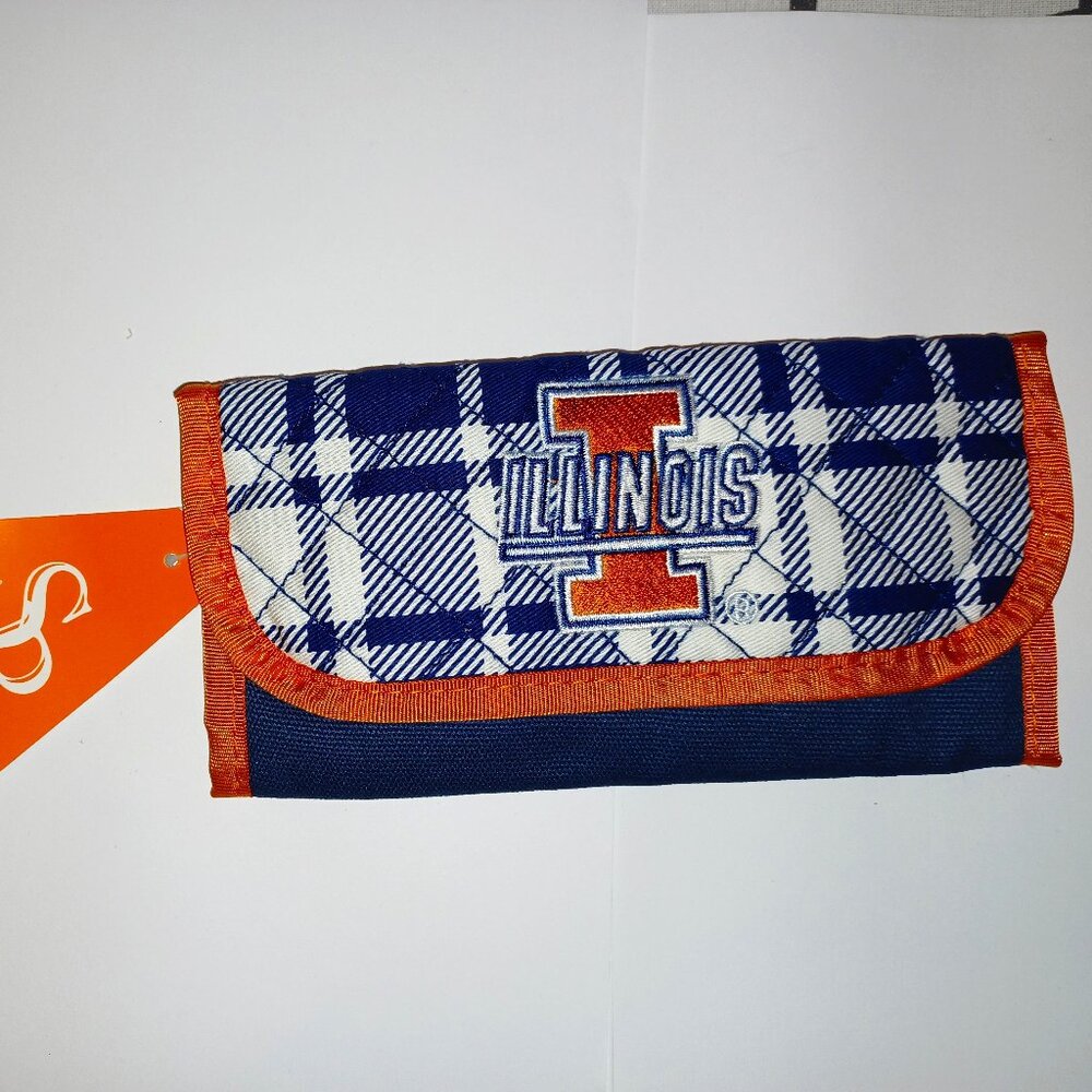 New Licensed NCAA Illinois Illini Checkbook Cover Spirit Ready